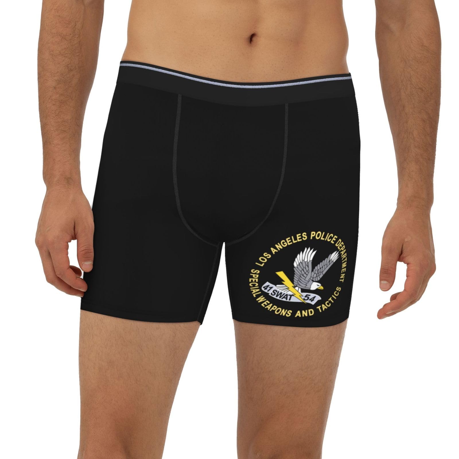 Kwqdozf Men's As Pic Lapd Swat Underwear Boxer Briefs