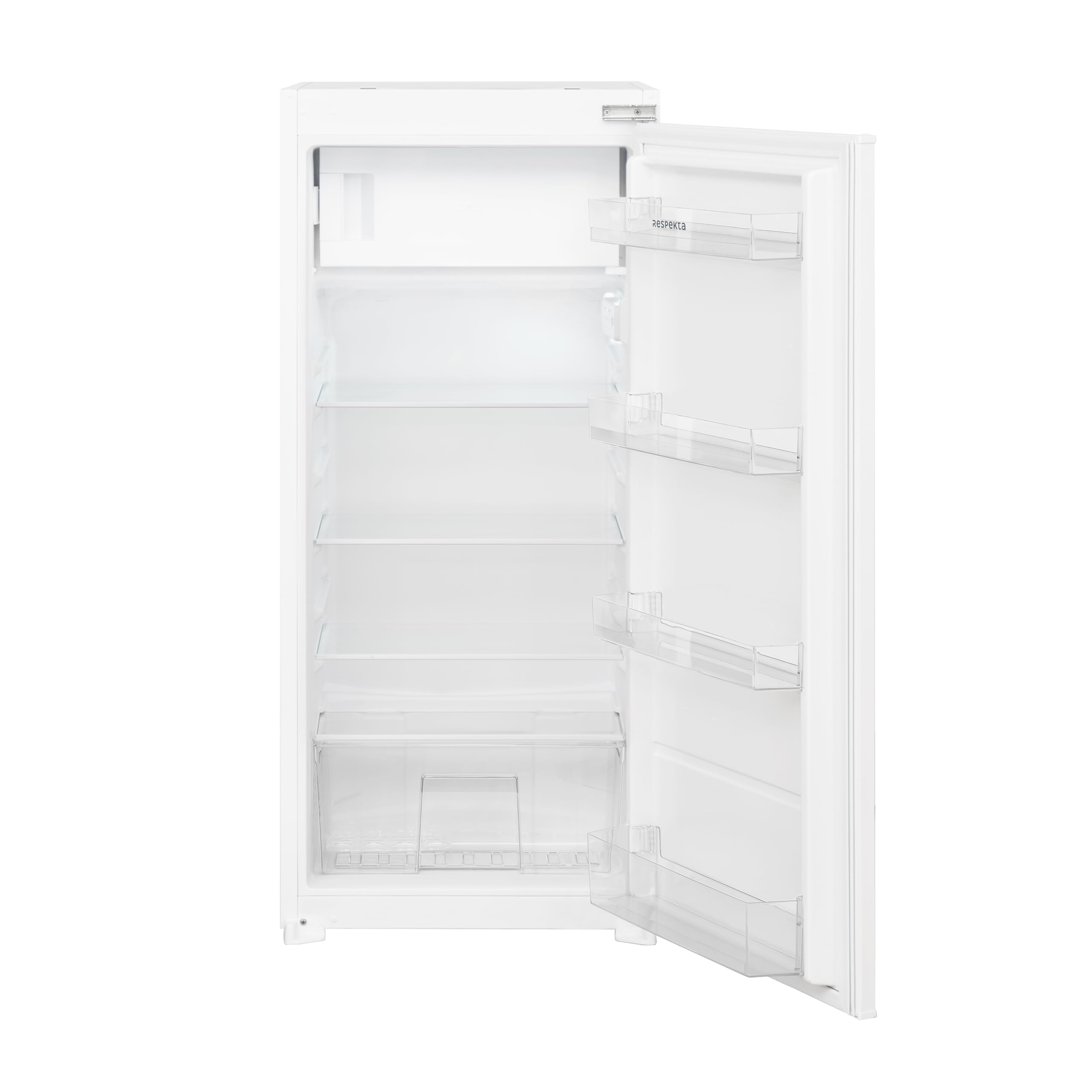 respekta Einbaukühlschrank mit 4 Sterne Gefrierfach 122 cm/178 L Nutzinhalt/Wechselbarer Türanschlag/Automatische Abschaltung des Kühlteils/Schnellgefrierfunktion / KS122.4-10/Max. 38 dB/in weiß