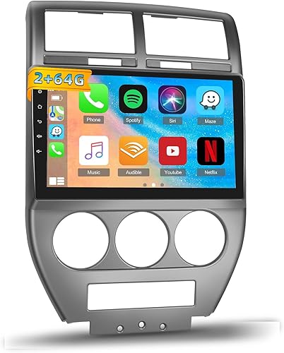 [2+64G] Android 13 Car Stereo para Jeep Compass Patriot 2007 2008 2009 con Apple Carplay y Android Auto 10.1 pulgadas pantalla táctil Radio disponible en Yaxa Colombia
