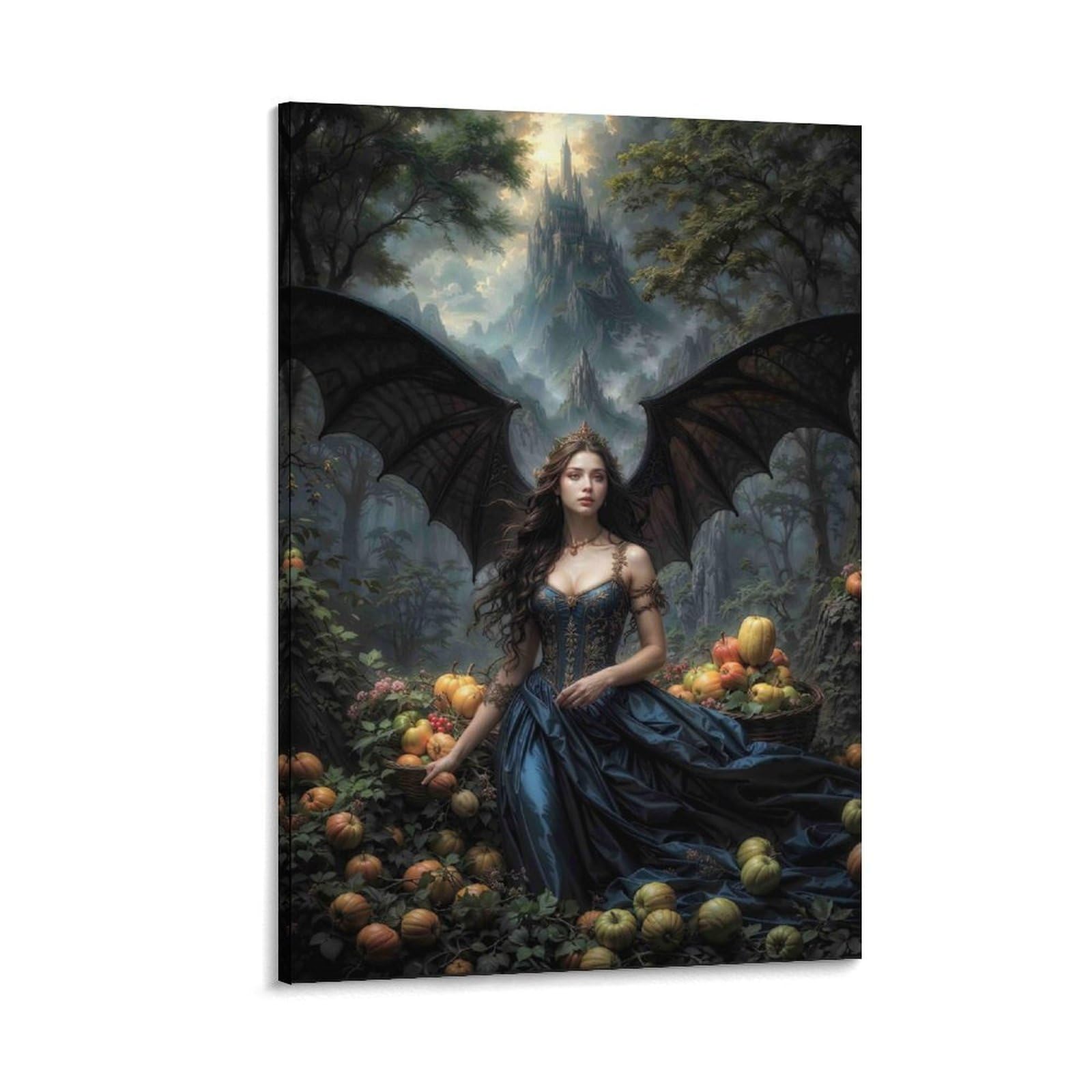 DHBANEIOK Fantasy Dragon Queen Wall Decor Poster Giclee Canvas Prints Modern Wall Art Picture Wall Hanging for Bathroom Wall Decor 24x36inch(60x90cm)