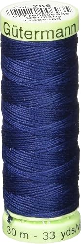 Gutermann - Hilo resistente para puntada superior, 33 yardas, color azul marino