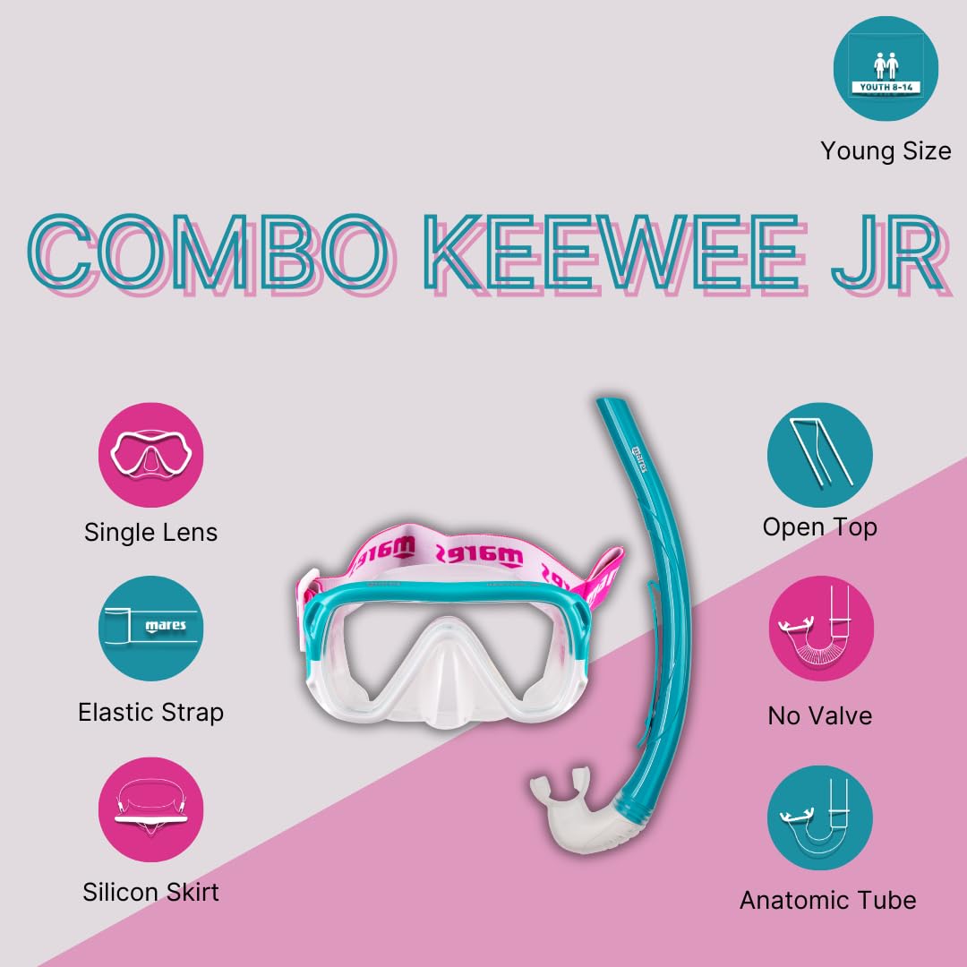 Mares Combo Keewee Jr - Máscara y Boquilla Unisex-Youth