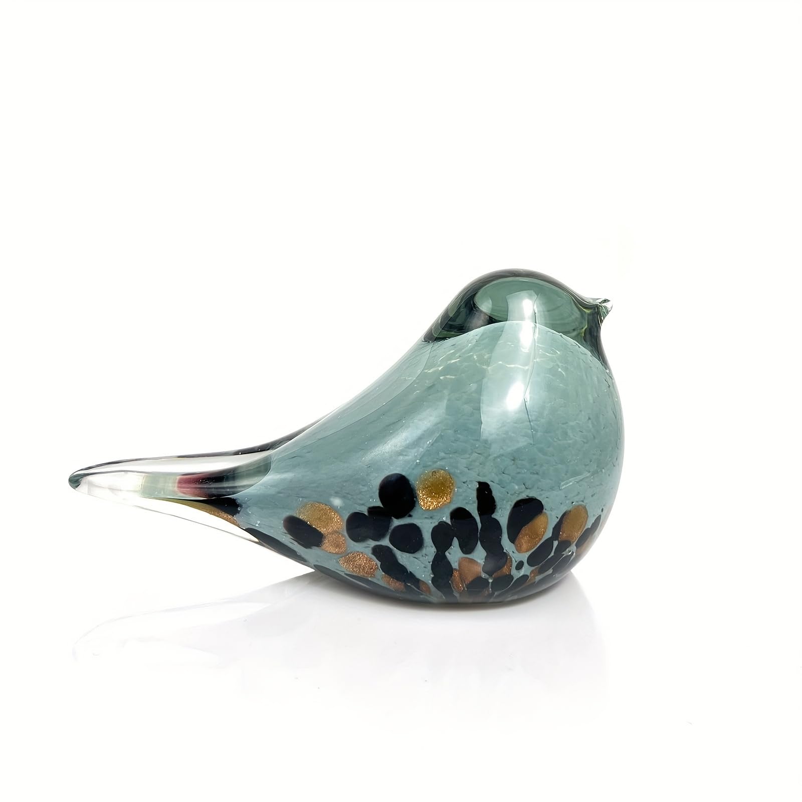 ORRFIDDY Glass Bird Decor Crystal Bird Sculpture Nature-Themed Home Accents Figurines Ornament Modern Art Living Room Shelves Tabletops