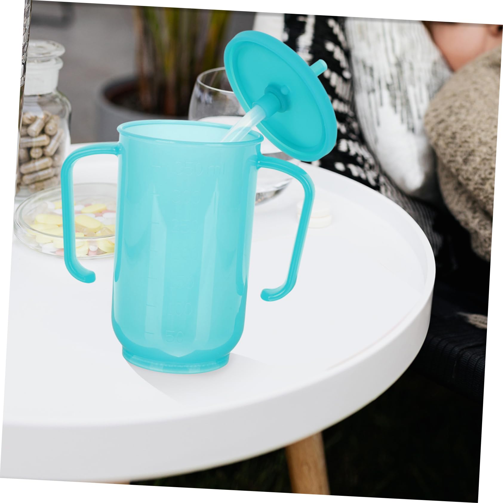 FRCOLOR 3 Tazze Ergonomiche Con Manico in Materiale Alimentare Per Anziani E Disabili