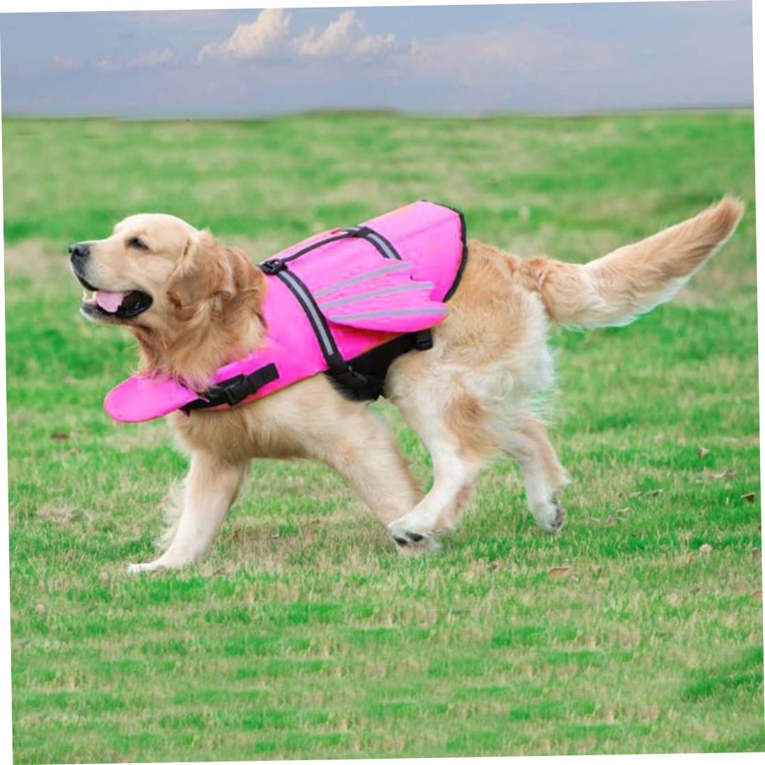 Pesoncarl Dog Life Jacket Puppy Life Vest Swimming Safety Vest for Small Medium Large Dogs Pink XS, Swim Vests