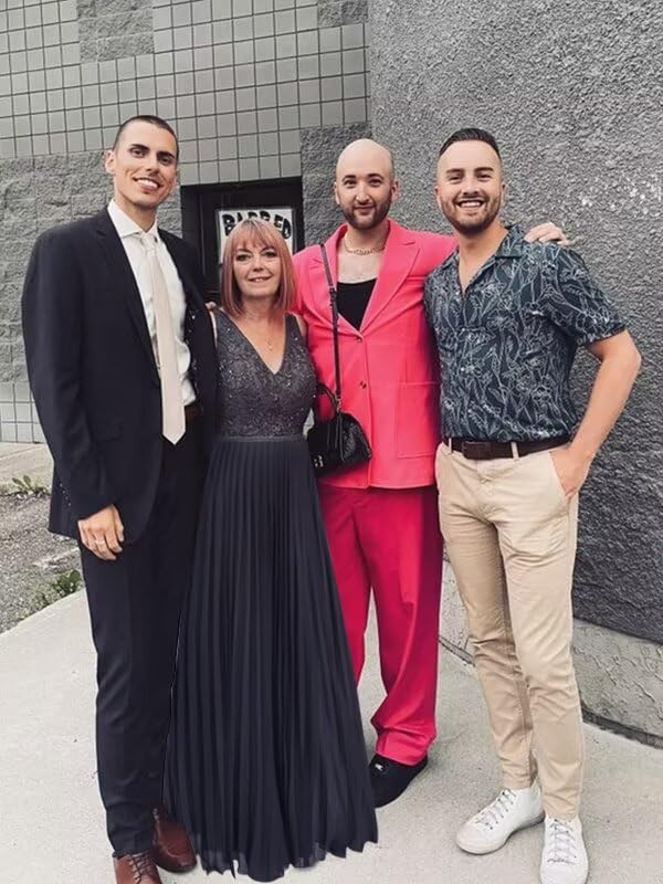 V Neck Mother of The Bride Dresses for Wedding Long Chiffon Lace Formal Evening Dress PU2583