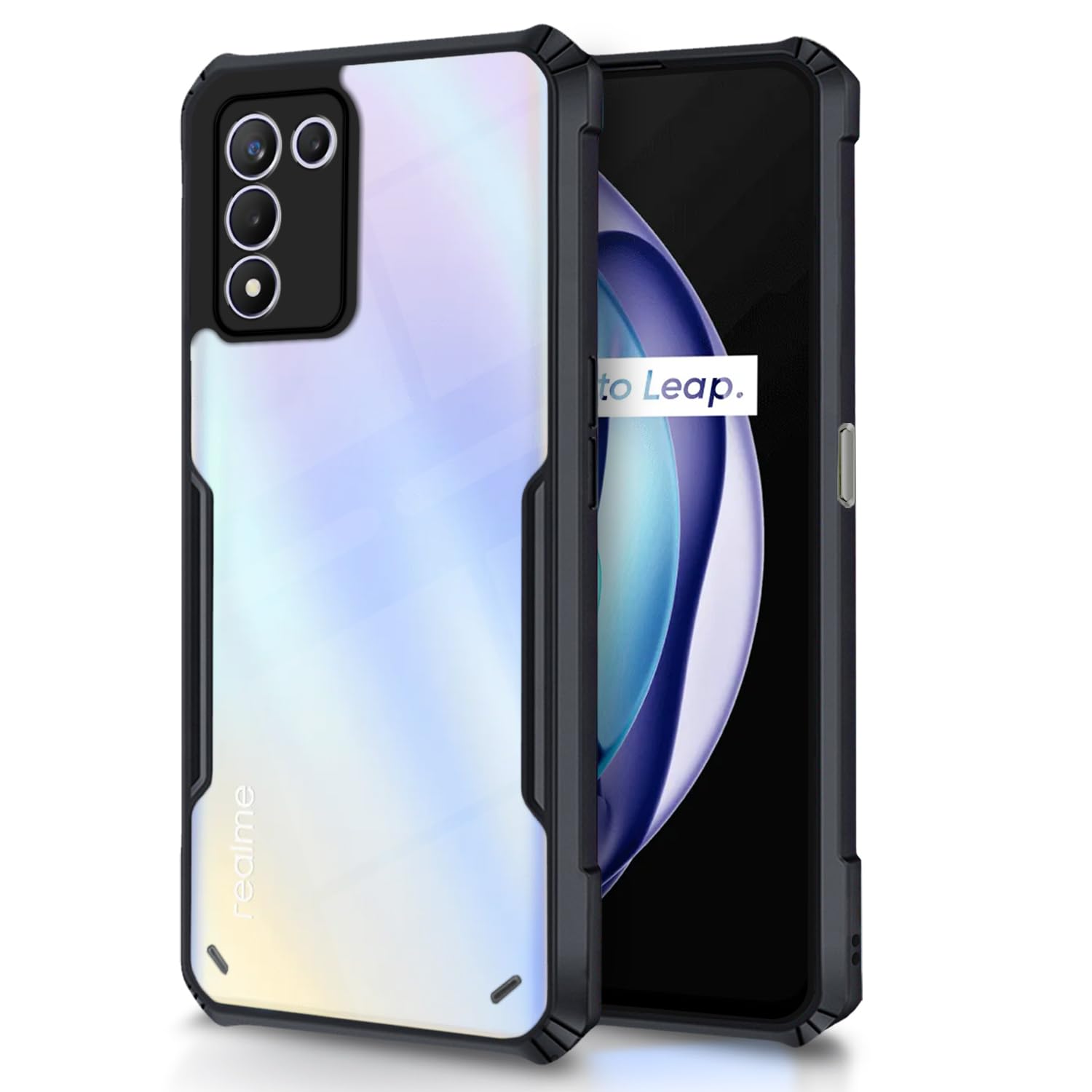 Pikkme Realme 9 5G Speed Edition/Realme 9 5G SE Back Cover | Crystal Clear Transparent Back | Ultra Hybrid | Full Camera Protection | Raised Edge | Bumper Back Case (Black) (B0CD7D5PJ8) Amazon Price History, Amazon Price Tracker