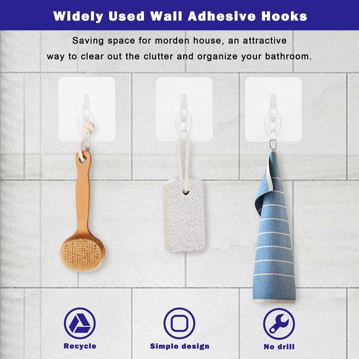 VEHTRI Wall Hooks - Adhesive Sticky Hangers -2