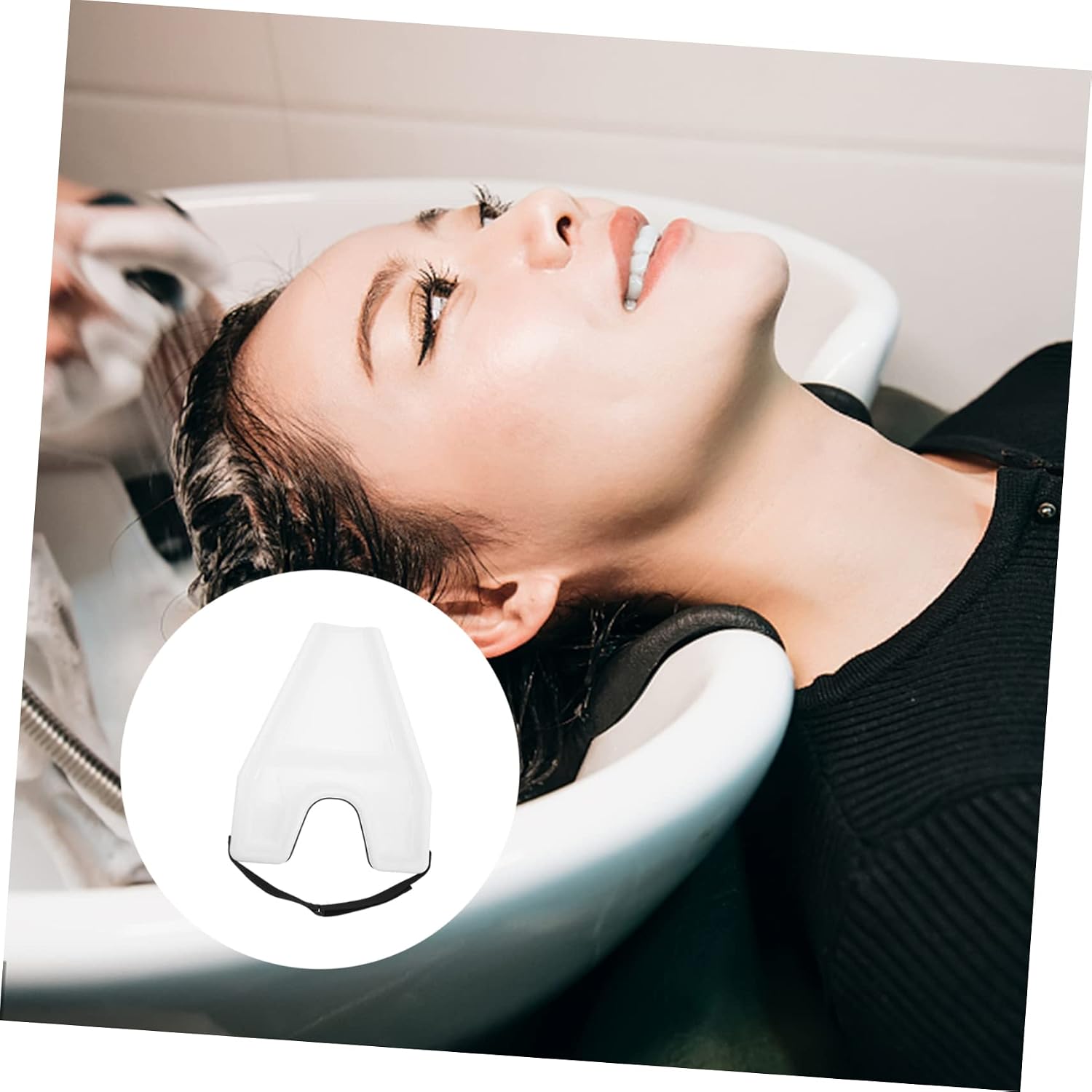 Outanaya Plastic Hair Washing Tray Shampoo Rinse Board for Salon Portable Hair Spa Accessory Lightweight Ergonomic Design