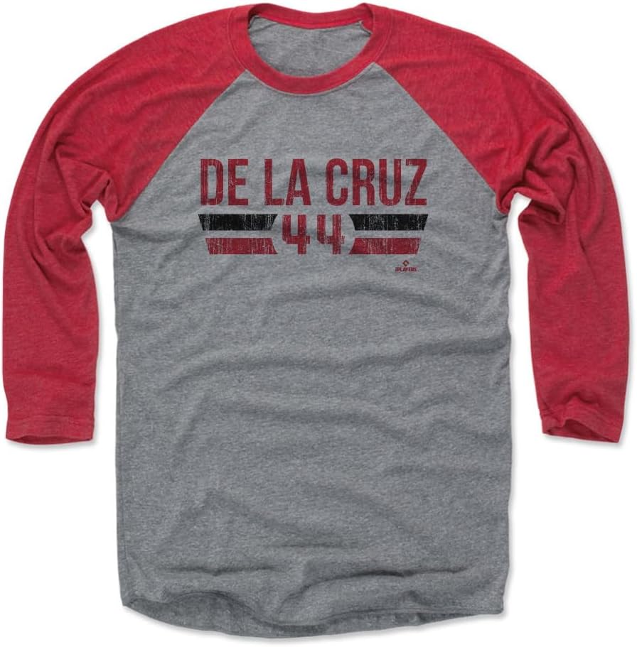500 LEVEL Elly De La Cruz 3/4 Sleeve Raglan T-Shirt - Elly De La Cruz Cincinnati Font