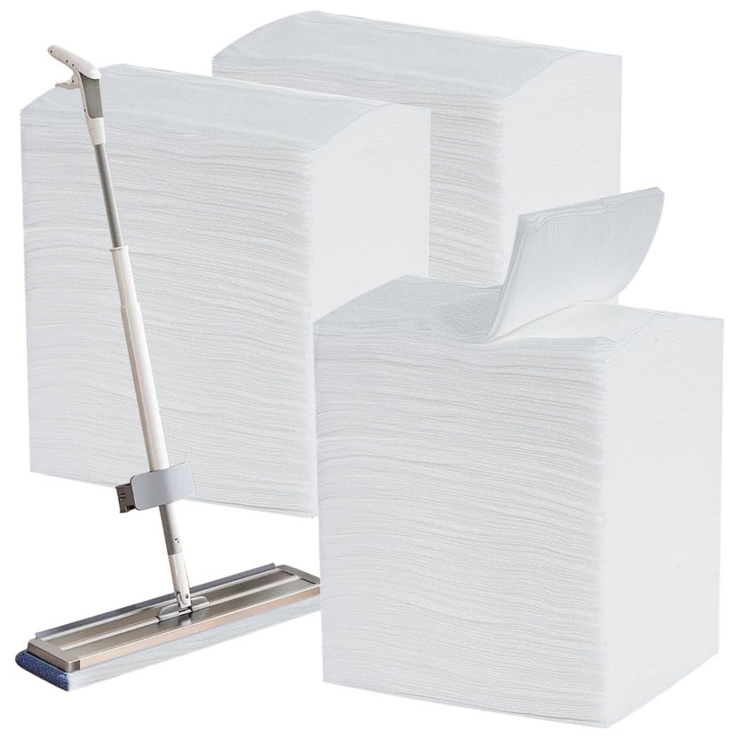 Trockene Staubtücher, trockene Wischpads, Einweg-Staubtücher, Haushaltswischtücher, elektrostatische Tücher für die Reinigung von Boden und Wand, 27,9 x 21,1 cm Kehrmaschine, 300 Stück