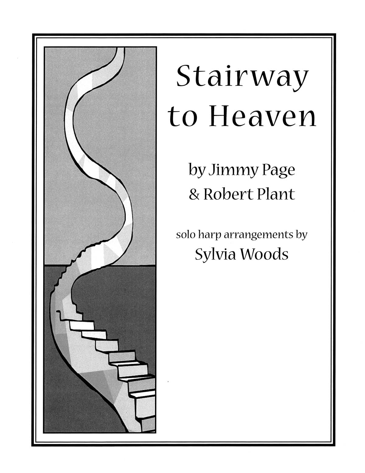 Stairway to Heaven | Harp Sheet Music Arrangement for Lever and Pedal Harp | Sylvia Woods Solo Harp Songbook | Beginner and Intermediate Levels Included
