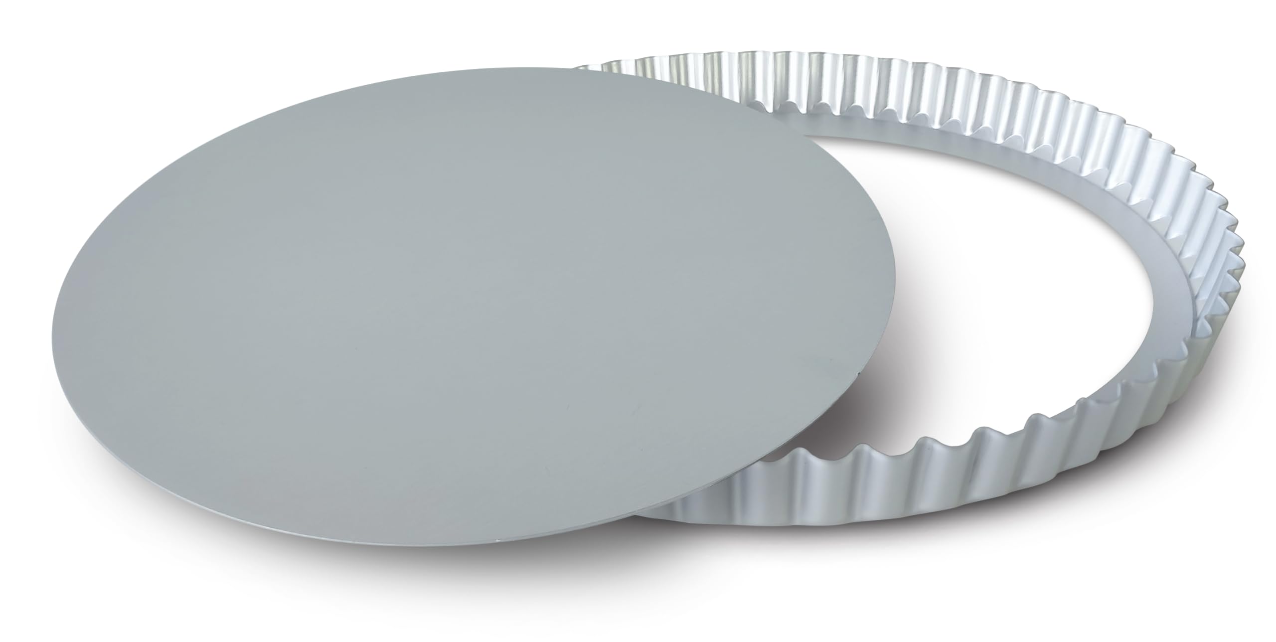 Guardini Profesjonalna forma do tarty z wyjmowanym dnem, nadaje się do intensywnego użytkowania, anodowana aluminium, średnica 25 x 2,5 cm, kolor srebrny