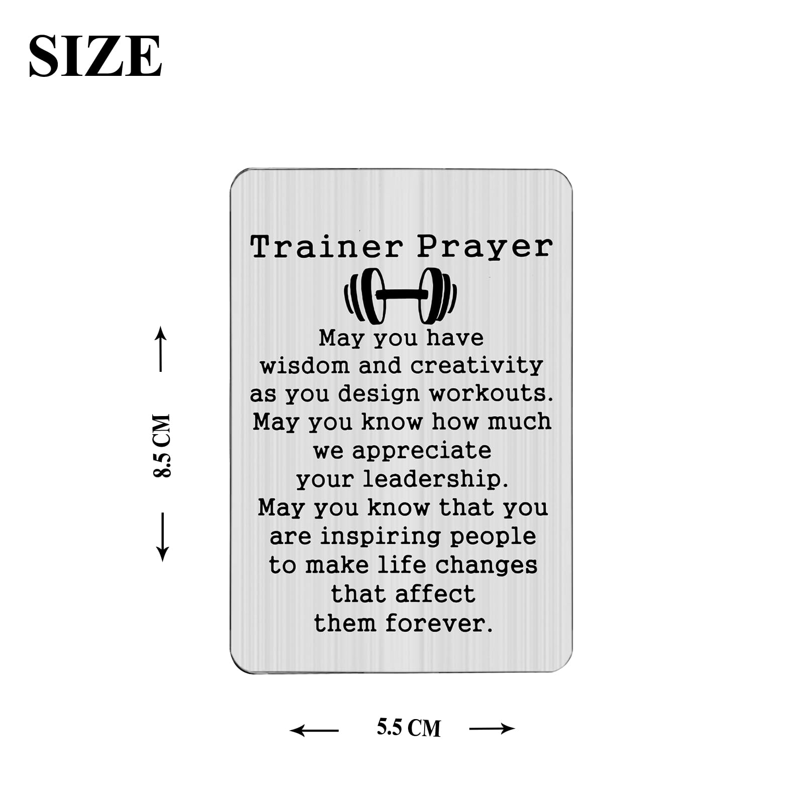 OKEYCH Personal Trainer Gift Fitness Trainer Prayer Wallet C-ard Fitness Coach Jewelry Gym Teacher Gift (Fitness Trainer Prayer W)