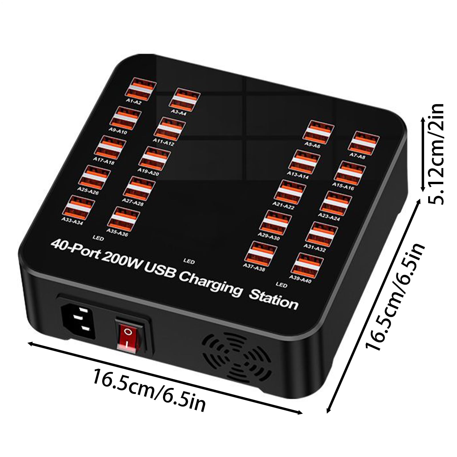 Estación de Carga USB Base de Alimentación Múltiple | Enchufe Inteligente para Teléfono Portátil Casa Coche Dormitorio Cocina Escuela Tableta