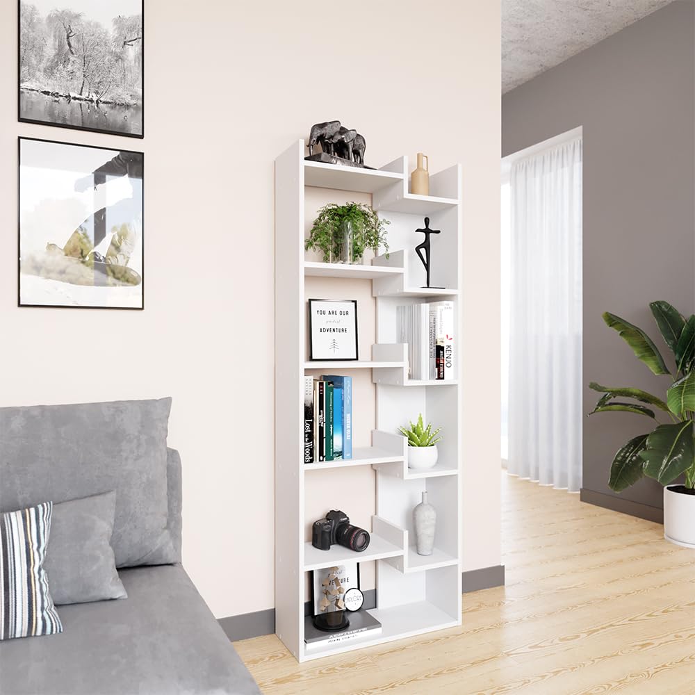 Vicco Raumteiler Fico, Weiß, 61 x 160.2 cm, zur Raumtrennung und Aufbewahrung mit offenem Regalaufbau