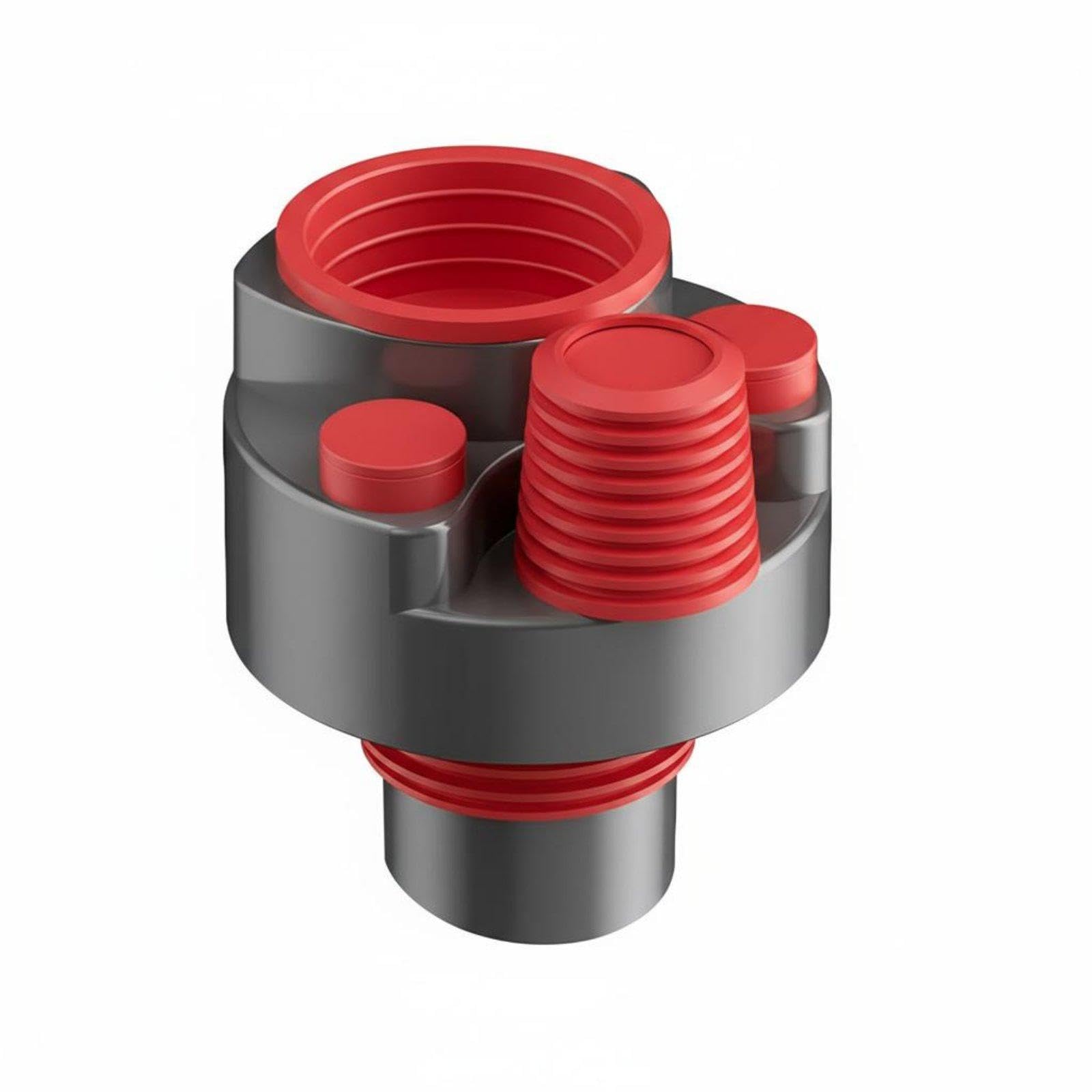 Kitchen Sink Drain Splitter Easy Installation Kitchen Sink Drain Adapter Thickened Material Plumbing Hardware for DIY Enthusiasts, Utility Room Red Gray| Home Improvement | Plumbing & Fix-image-0