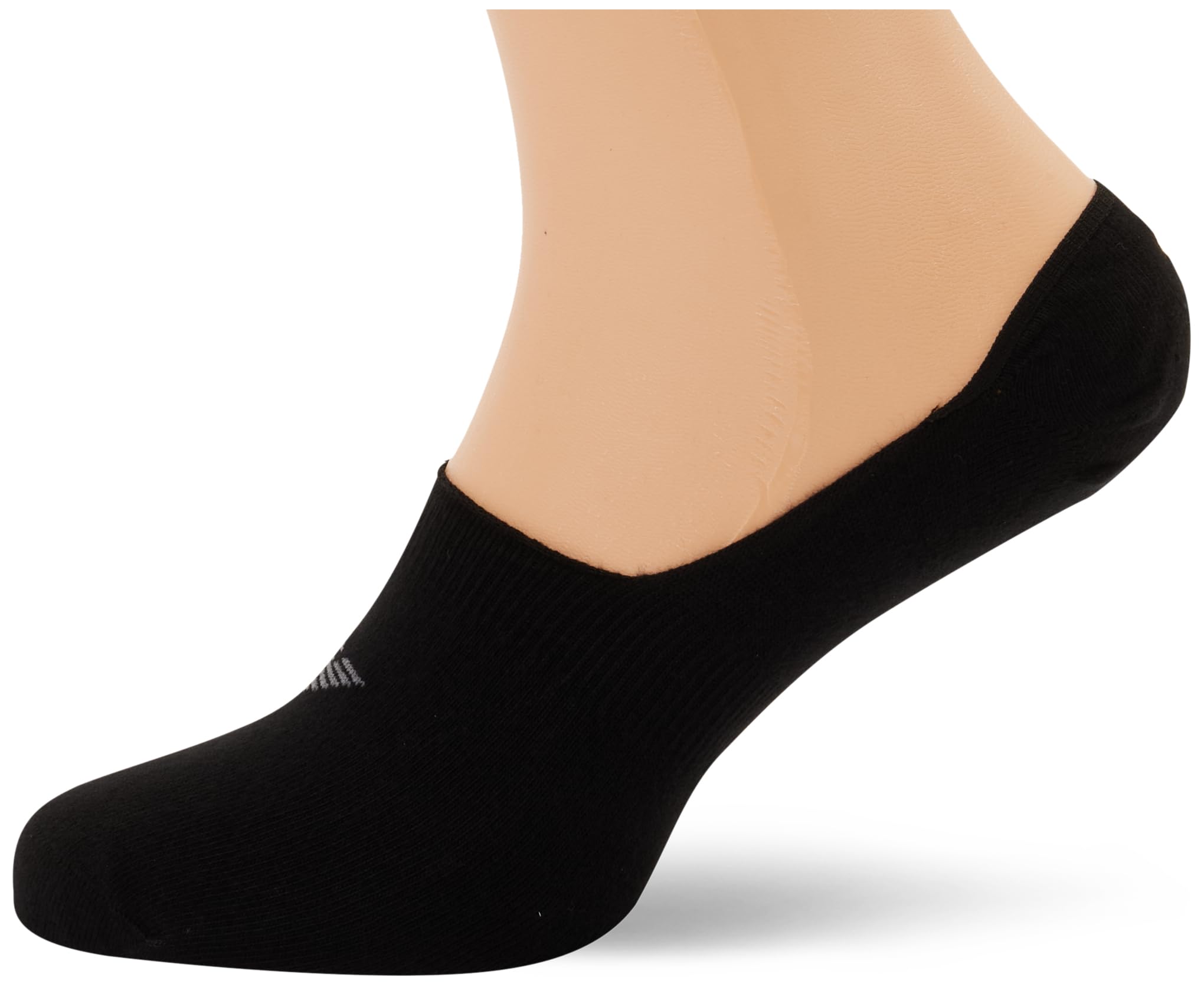 Emporio Armani Man's Casual Cotton 3-Pack Footie Socks, Black, S/M