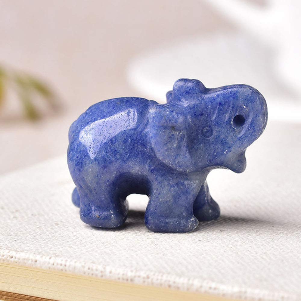 Éléphant en améthyste naturelle de 1.5 pouces pour décoration de maison