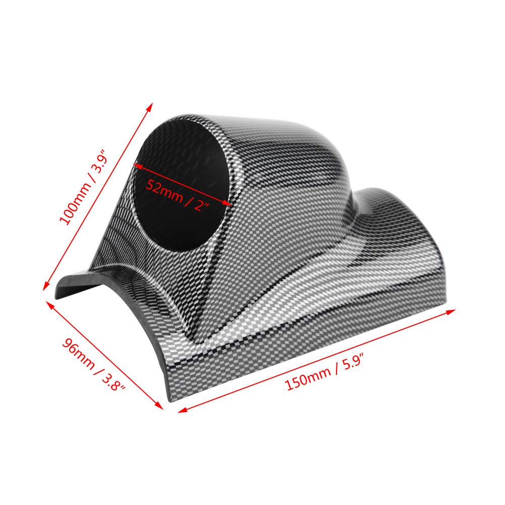 Support Double Jauge 52mm Voiture - Pod Instrument Tableau De Bord Avec Fixation, Cache Pour Compteurs