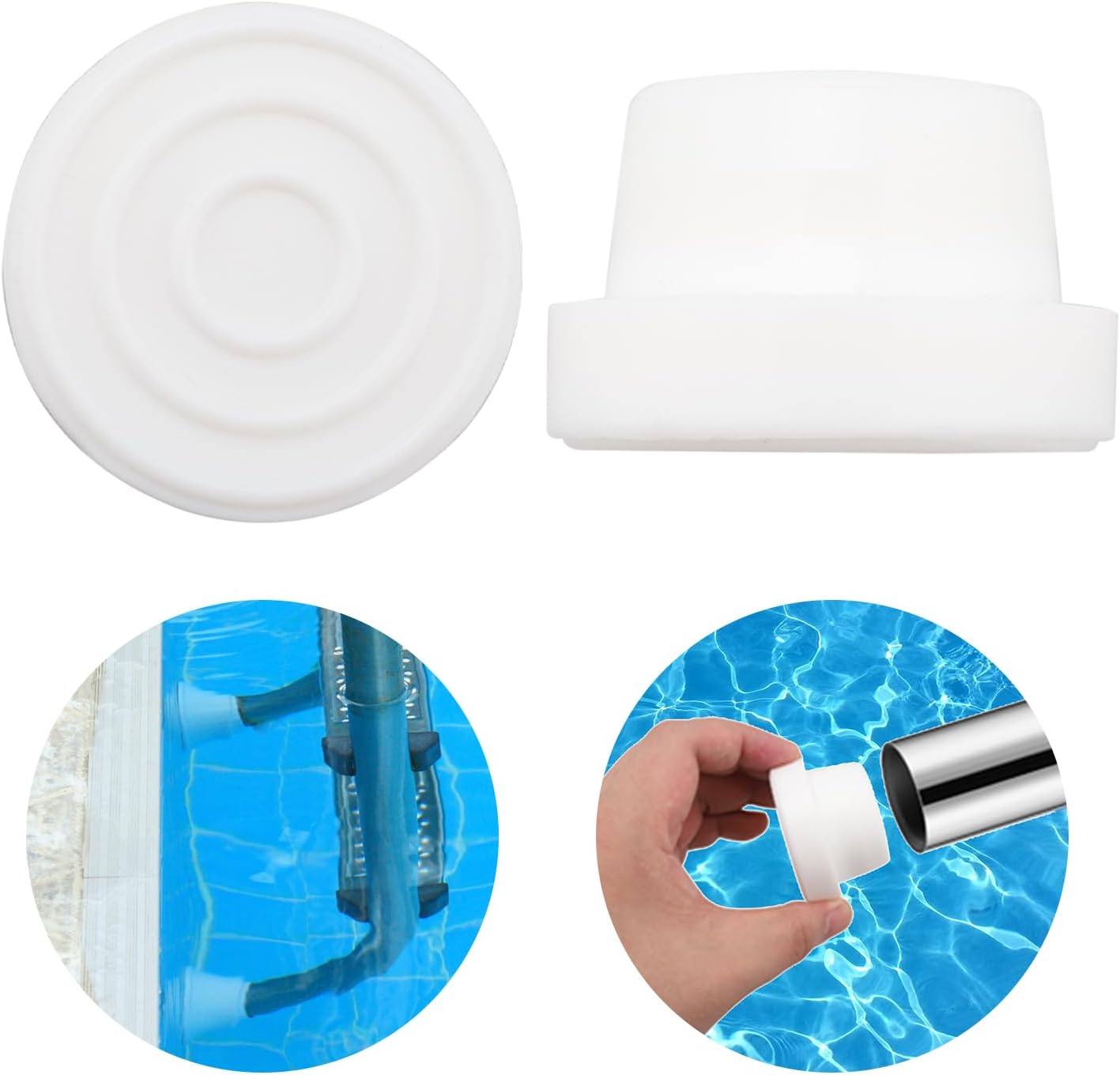 KOOTAU 2Pcs Inside Pool Ladder Bumpers for Inground Pool