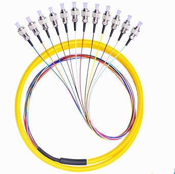 12 Fibers FC Single-Mode Color-Coded Fiber Optic Pigtail 1.5m for Engineering Network Fiber Access