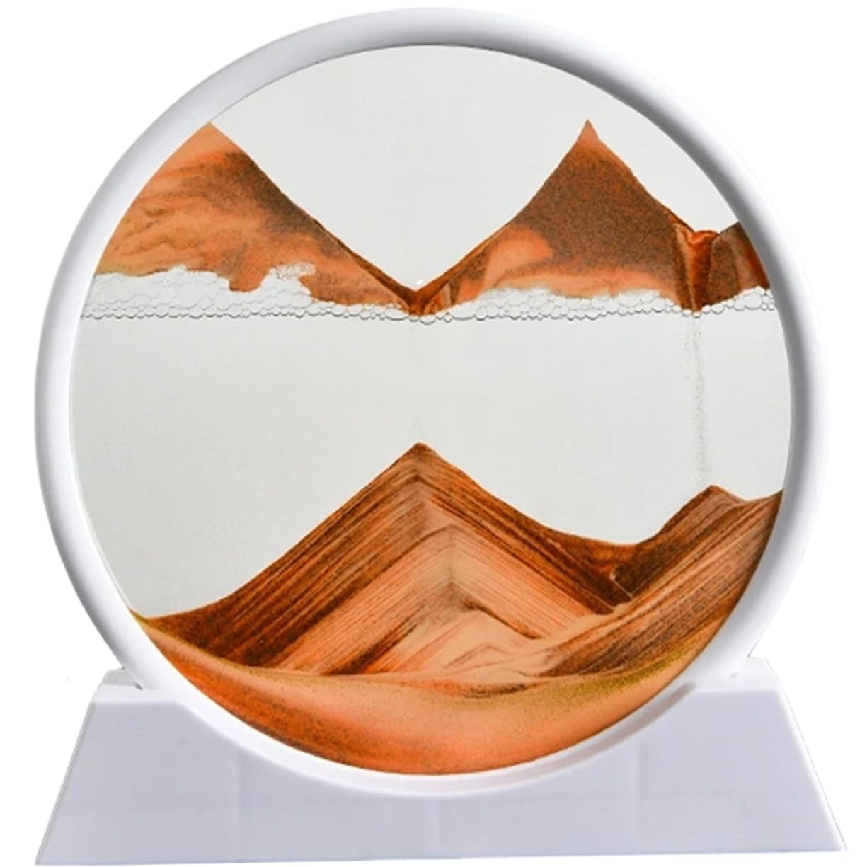 Tableau de Sable Mouvant Décoration pour Bureau et Maison Art Sable Qui Coule et Relaxant Ornement Transparent