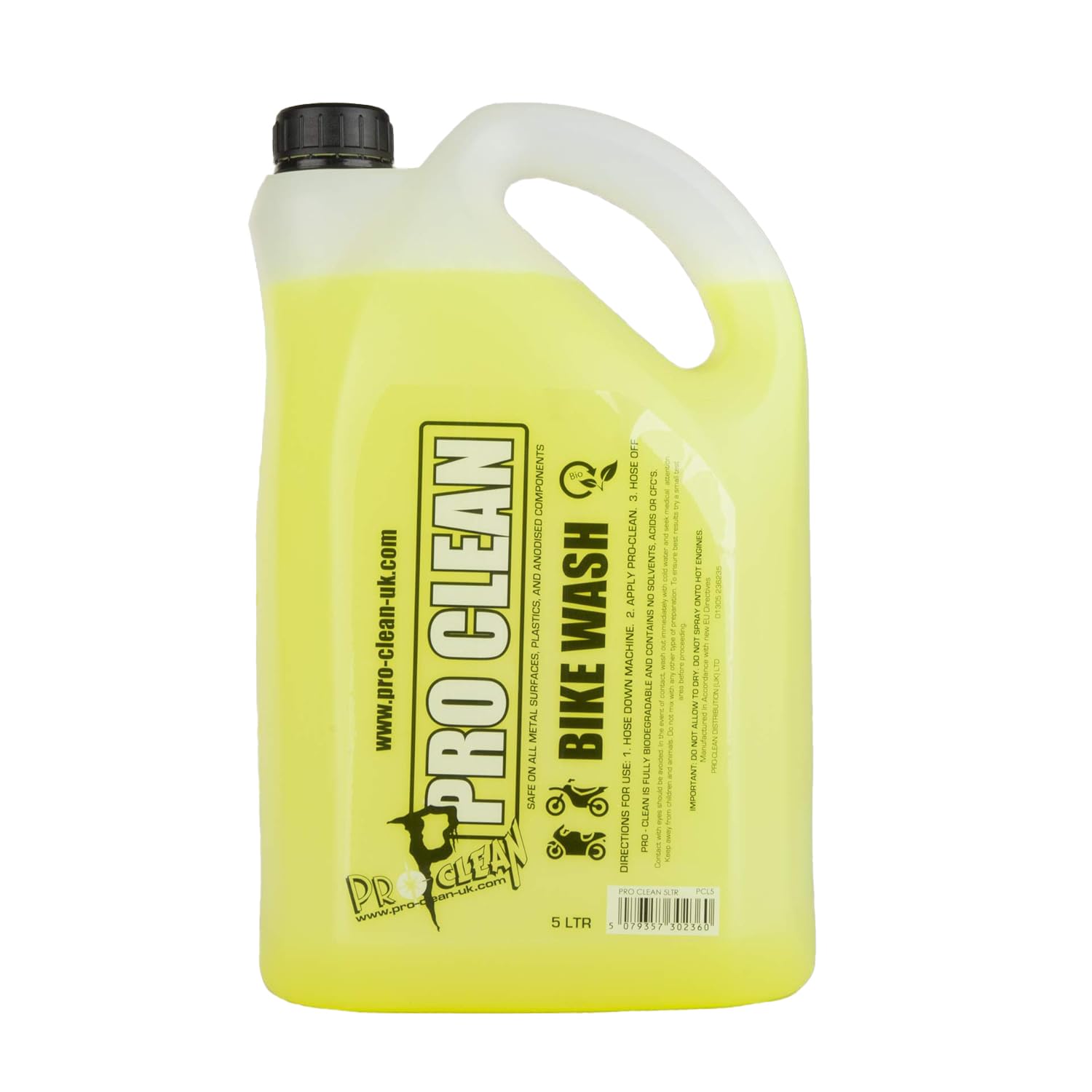 Pro Clean Motorcycle Cleaner 5 Litre – Biodegradable All-Purpose Bike Wash for MX & Sports Bikes – Safe on Metal & Carbon Fibre – Intelligent Cleaning Formula