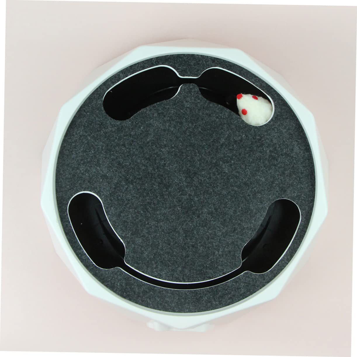 Happyyami Jouet Interactif Automatique pour Chat, Souris Électrique en Abs, 3 Piles AA, Simulation de Chasse, Usage Intérieur, Blanc