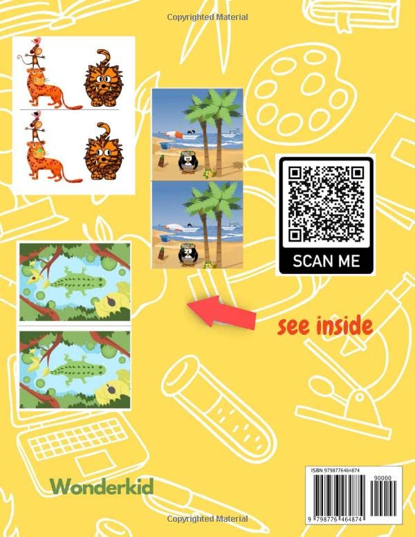 Spot The Differences Book in Animals and Unicorn: Find the differences between two pictures for age 3-12 For Kids image 3