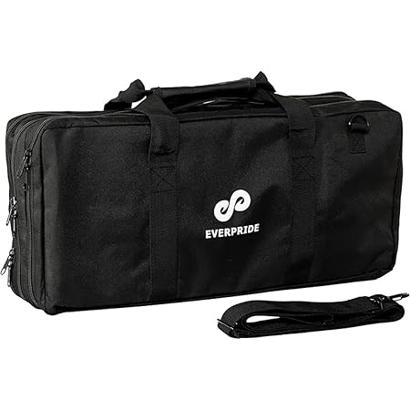 Knife Bag for Chefs w/Shoulder Strap by EVERPRIDE | Premium Culinary Knife Bag | Includes 2 Knife Guards | Durable Kitchen Utensils Holder | Knives Protector w/ 20 Pockets & 3 Zipper Compartments