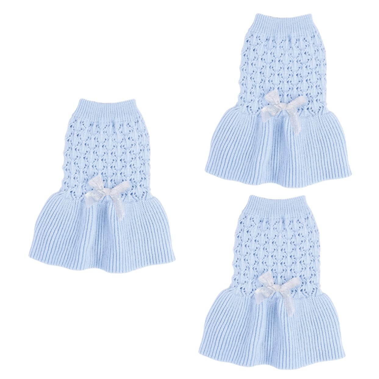 BESPORTBLE 3 Pezzi di Abbigliamento per Animali Domestici A Due Zampe Maglione per Animali Domestici Vestito Adorabile per Gatti Vestito in Lana per Cuccioli Maglione Primaverile per Animali
