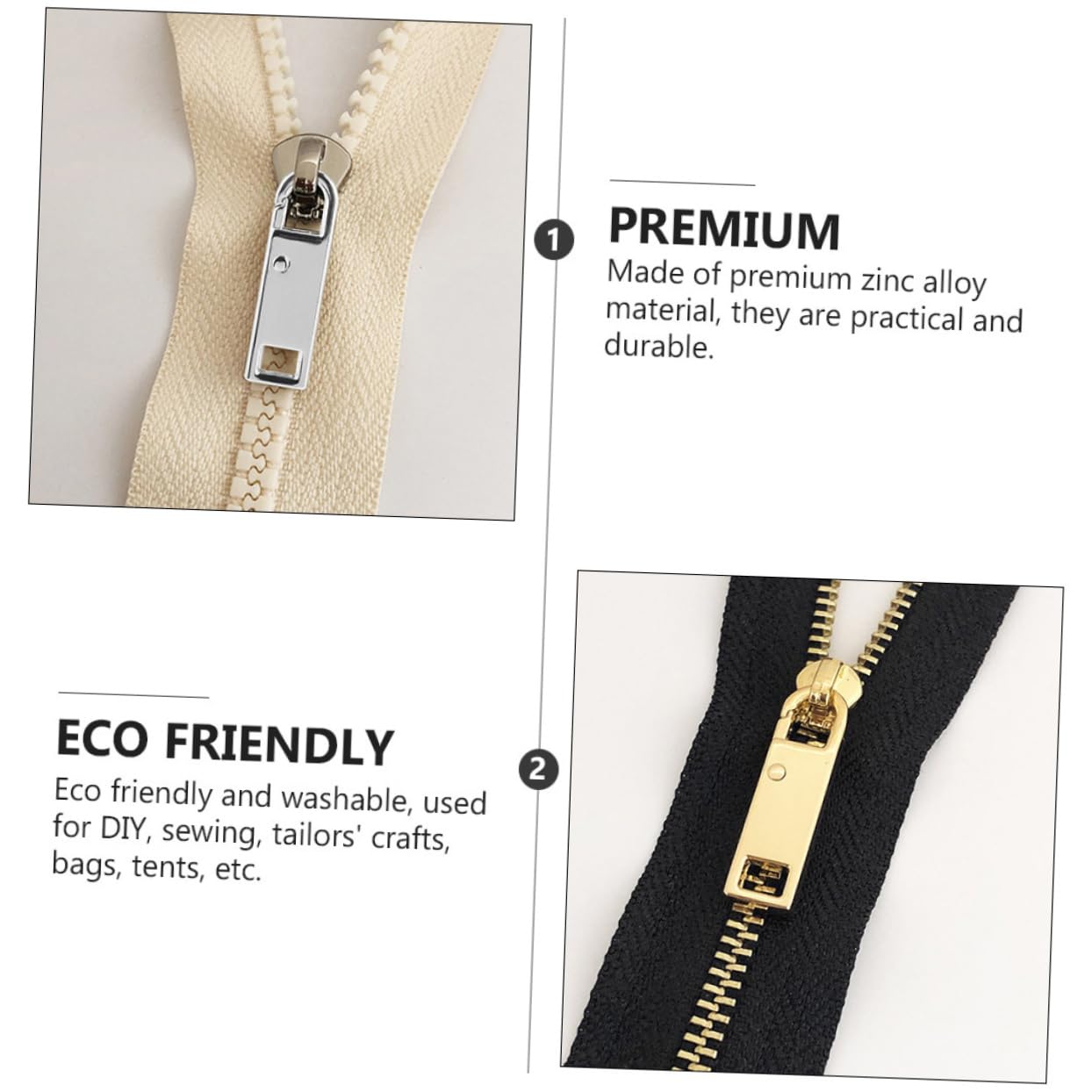 Gogogmee 20pcs Detachable Zipper Pull Tabs Zinc Alloy Bag Zipper Heads for DIY Luggage Accessories