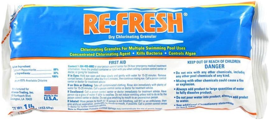 Re-Fresh Chlorine Pool Shock - 12 X 1 lb. bags