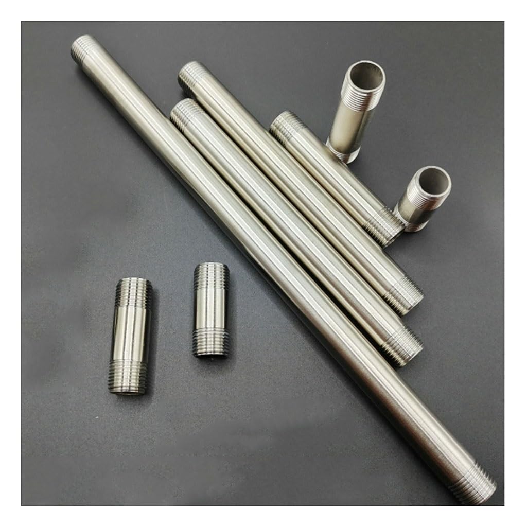 1pcs 1/2" Male X Male Threaded 304 Stainless Steel Extension Pipe Fittings Length 3.7cm 5 6 7 8 9 10 12 15 18 20 25 30 35 50cm(10cm)