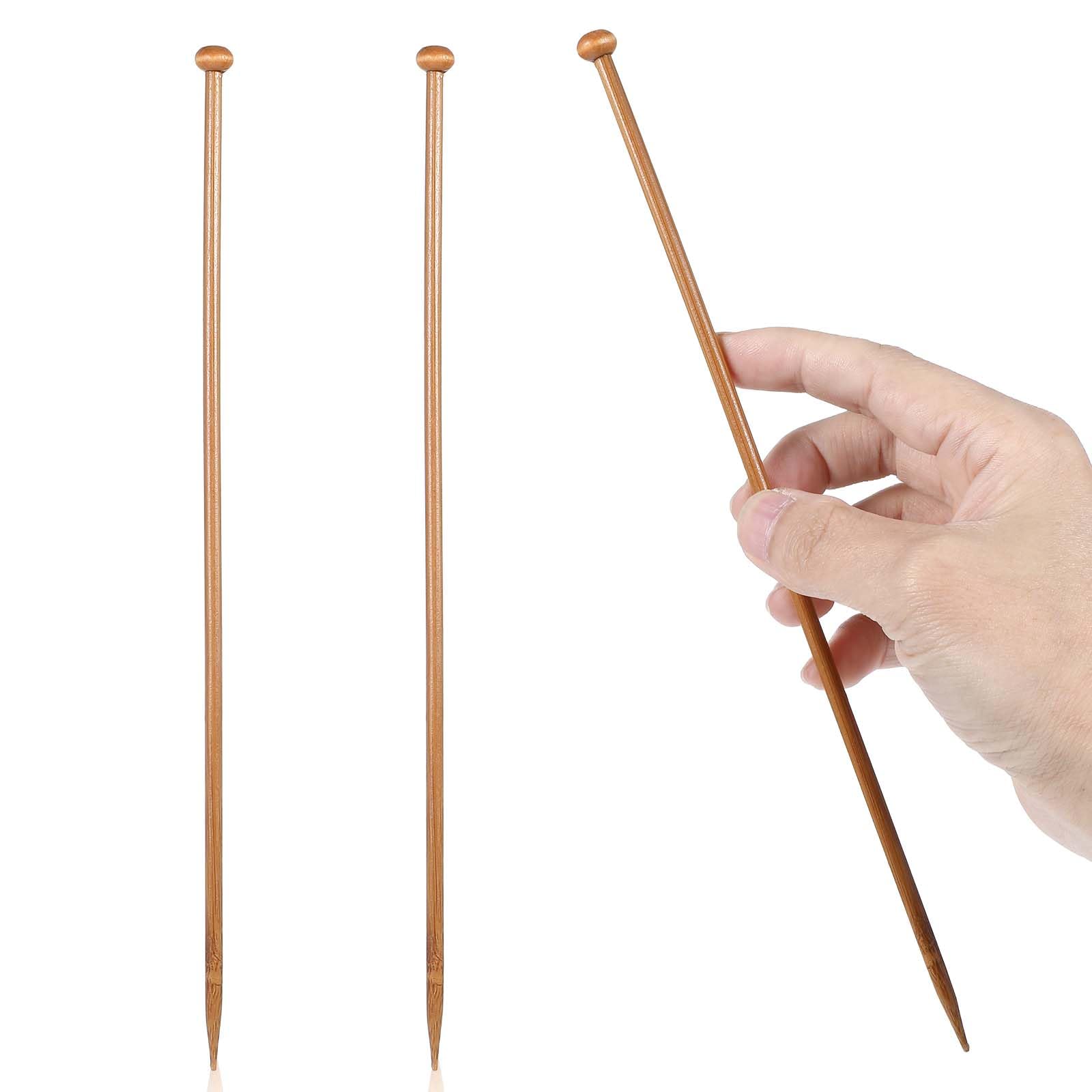 2pcs 4.5mm Bamboo Knitting Needles 10-Inch Long Wooden Knitting Needles Knitting for Beginners Sock,Scarf,Handmade DIY Knitting &amp; Crochet Supplies