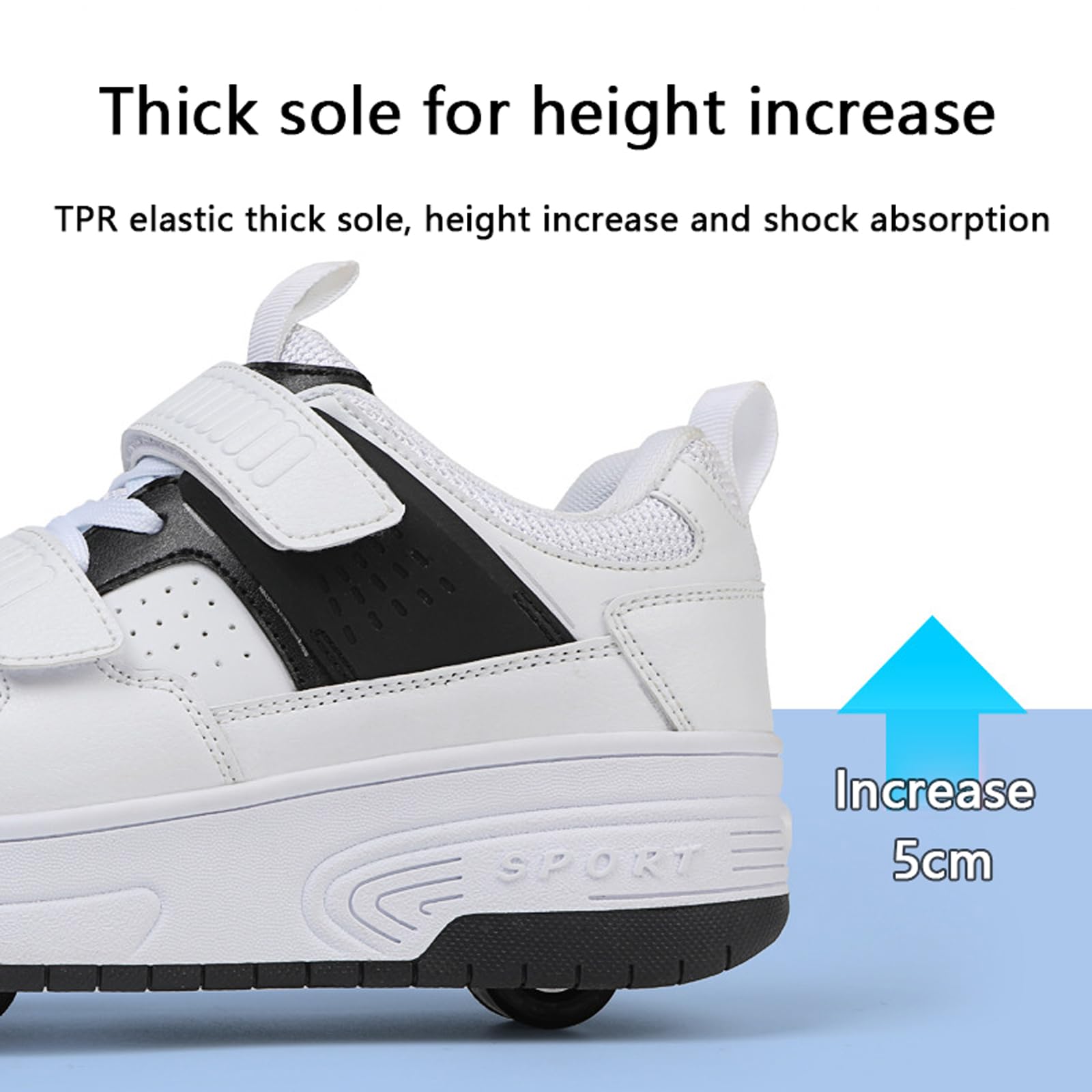 Buty dziecięce z kółkami, buty treningowe z podwójnym kołem, trampki z chowanymi kołami, regulowane, zdejmowane kółka, wielofunkcyjne, sporty na świeżym powietrzu