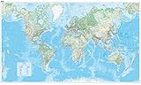  Welt physikalisch Poster 1:30 Mio.: Matt laminiert (Kümmerly+Frey Welt- und Kontinentkarten)