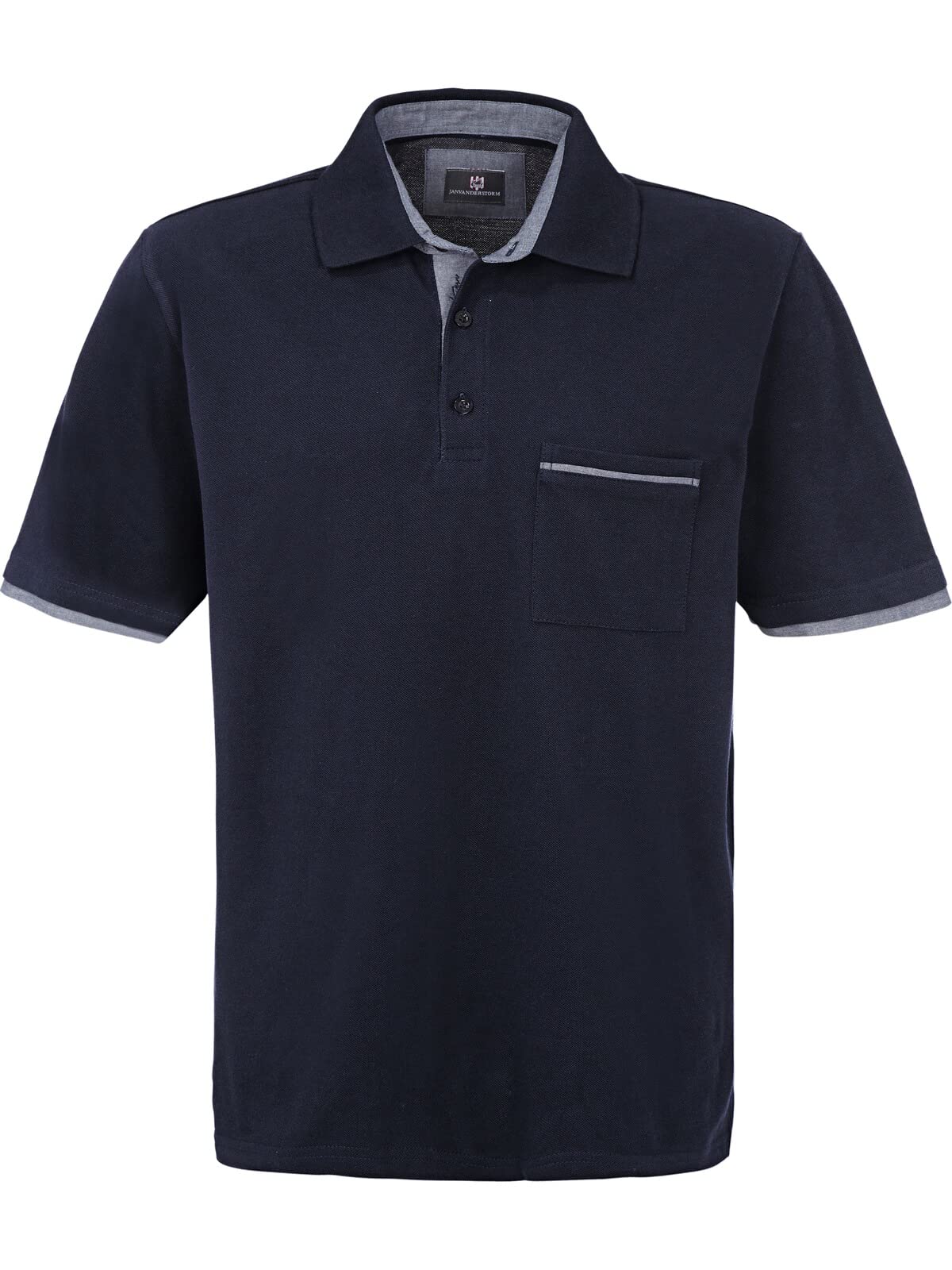 Jan Vanderstorm Herren Poloshirt Melker | | kurzarm Polohemd | reine Baumwolle | große Größen L-7XL