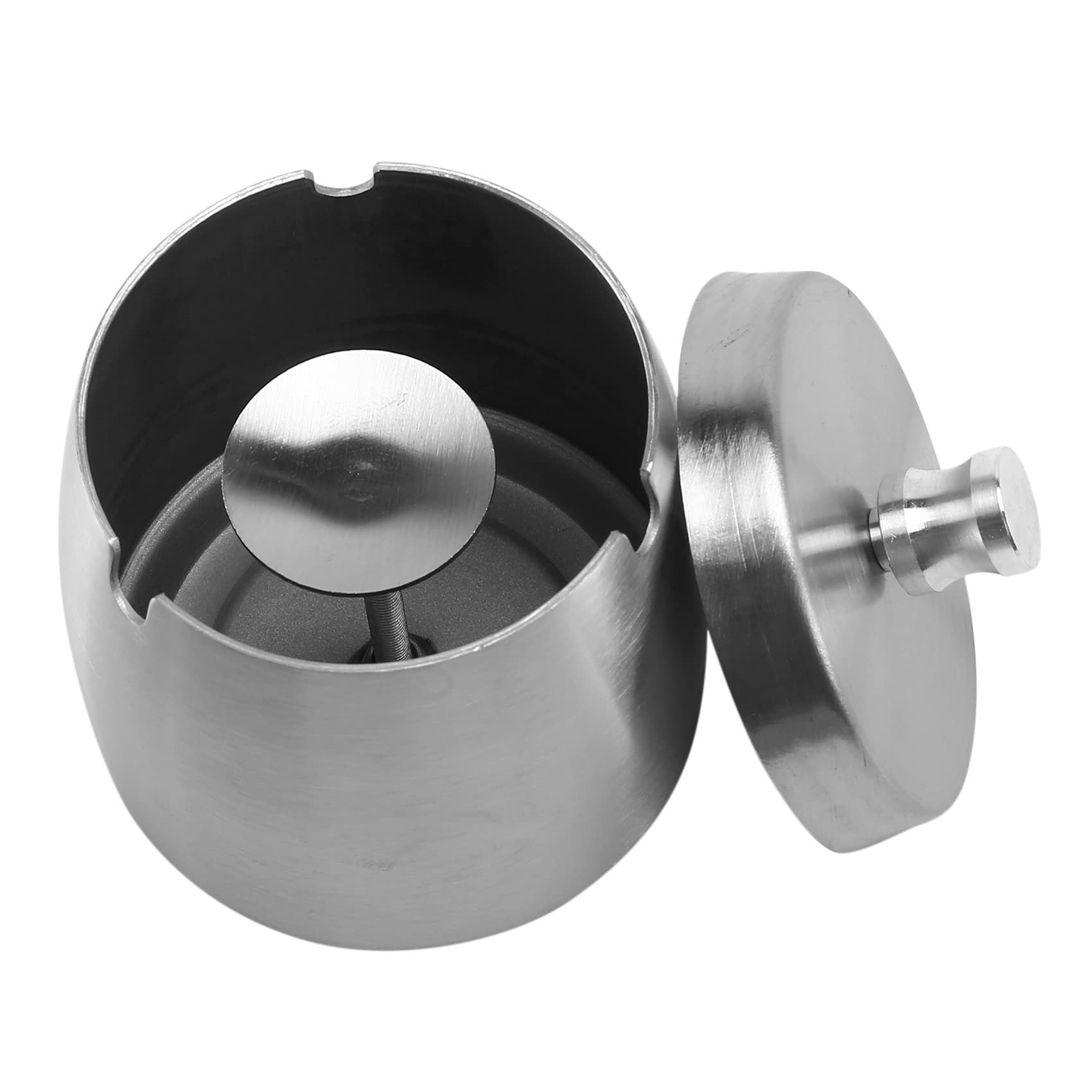 CTRLZS Outdoor Ashtray with Lid for Cigarettes Stainless Steel Windproof Rainproof Ashtray for Outside Home Table Bar KTV