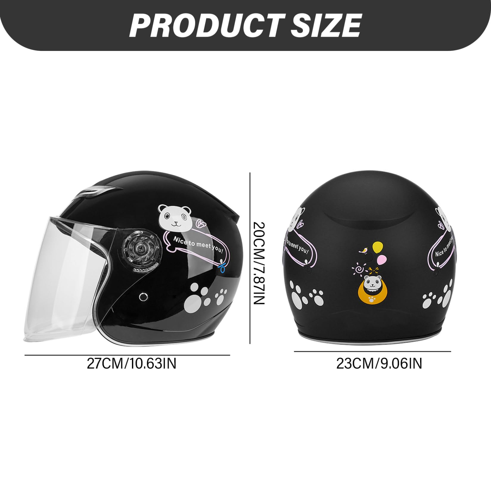 Casco de Bicicleta para niños, Ajustable, cómodo, de Cara Completa, Casco de Seguridad para Scooter, Resistente al Viento, absorción de Impactos, Accesorios para la Cabeza para niñas, niños y