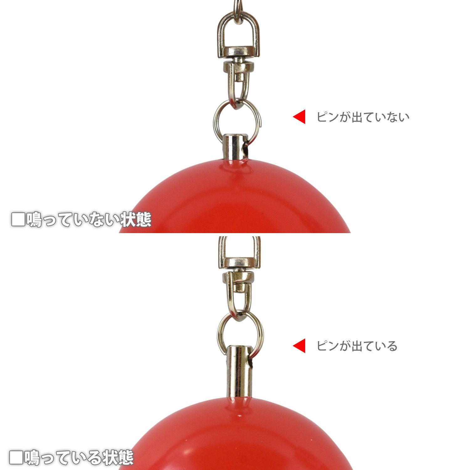 Amazon.co.jp: グルマンディーズ 防犯ブザー・アラーム レッド H:180mm
