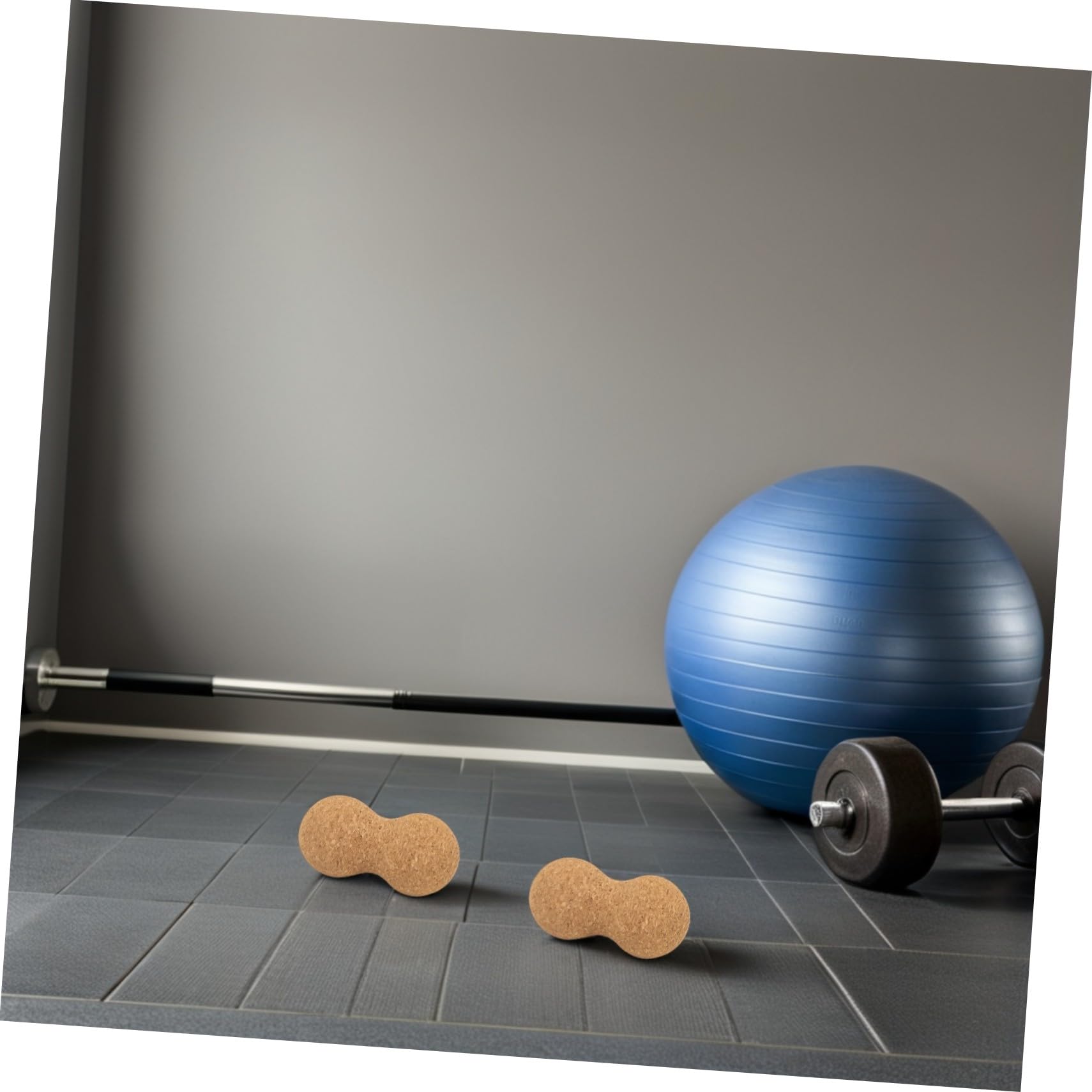 2 Piezas Bolas de Masaje de Corcho Natural para Fascia Diseño Sólido Antideslizante Herramienta Portátil para Recuperación Muscular y Terapia Profunda Espalda Cuello y Pies