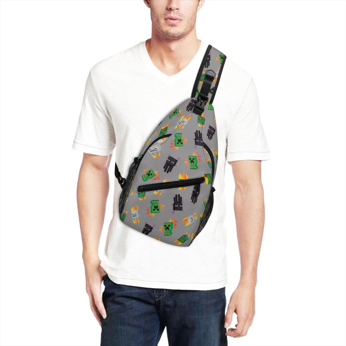 Amazon.co.jp: マイクラ (2) ボディバッグ ワンショルダーバッグ 斜