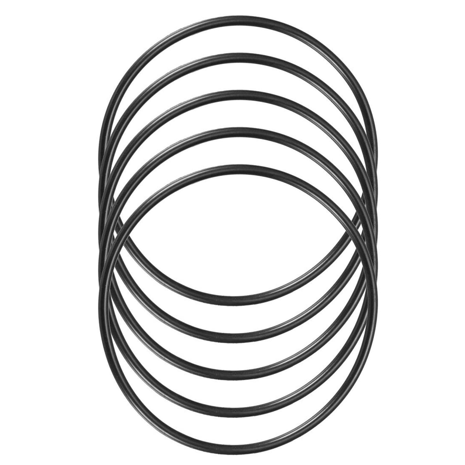 ROWORKX 5Pcs Nitrile Rubber O-Rings - 100mm OD x 93mm ID x 3.5mm Width Sealing Gaskets for Hose, Faucet, Plumbing, Automotive and General Repair Applications