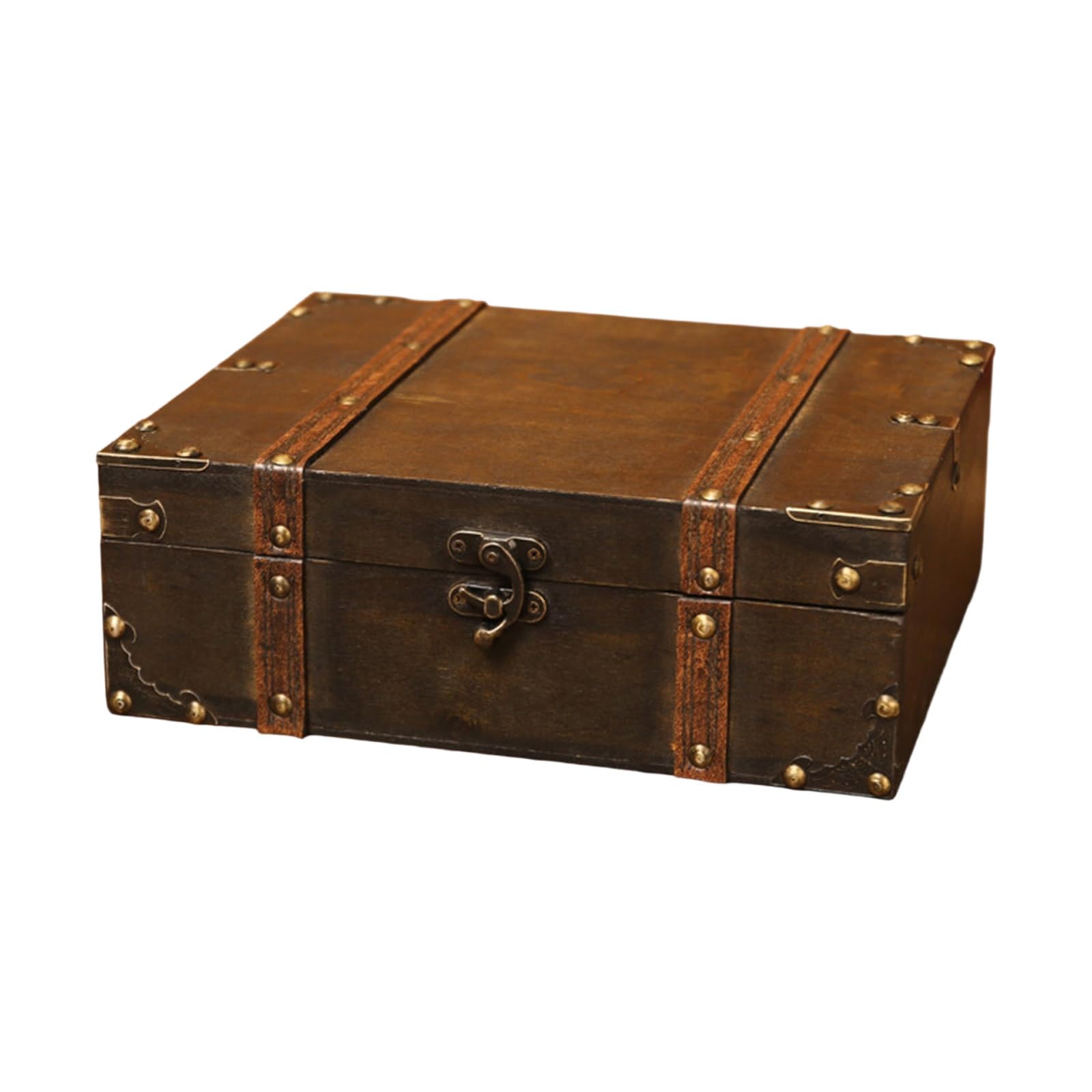 Kaeltsyn Delicate Size Wooden Desktop Organizers Box for Storing Cosmetics Jewelry and Keepsakes Featuring Retro Design Photo Box