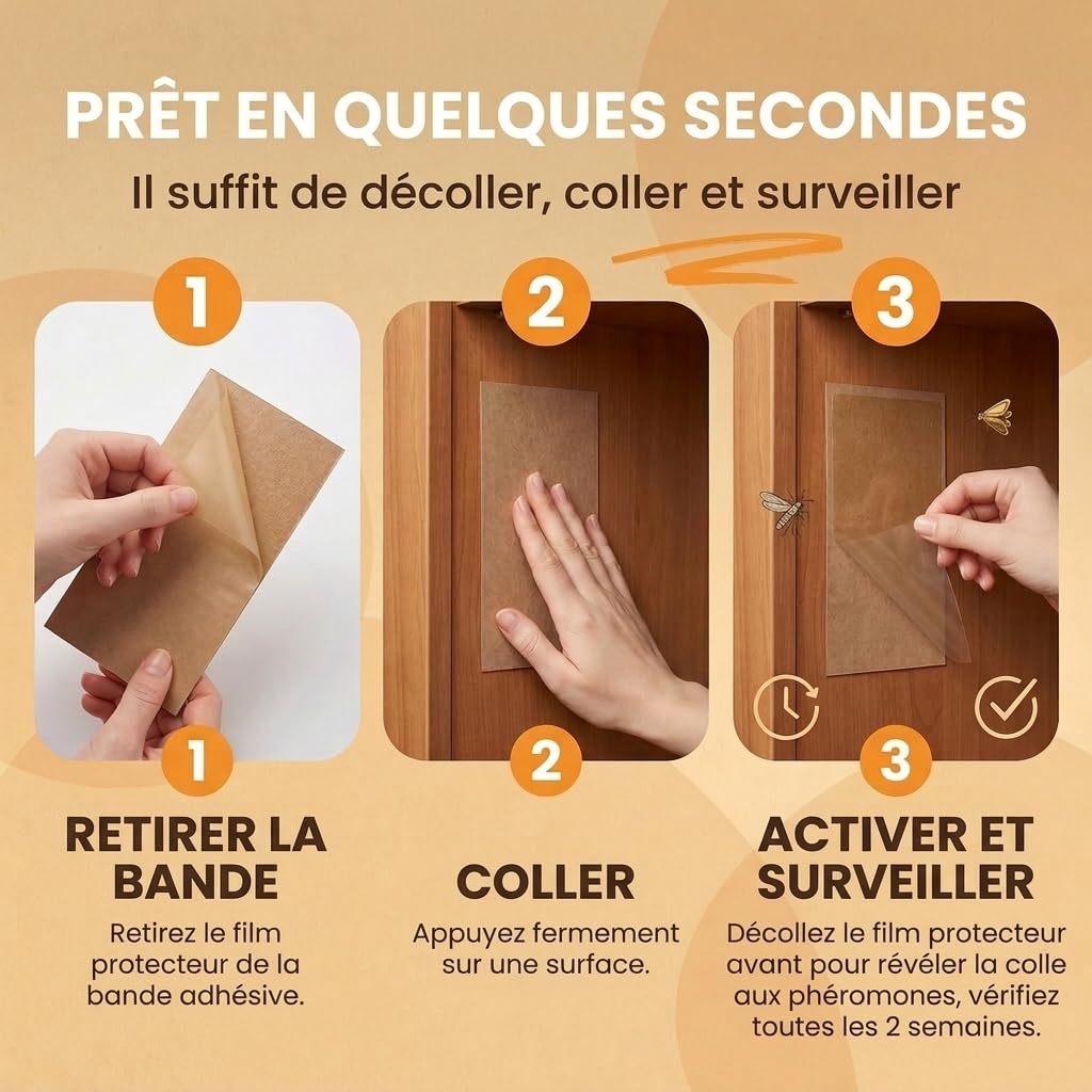 Pestmatic Piège à Mites Alimentaires Pack Eco 10 Unités Phéromone Puissante