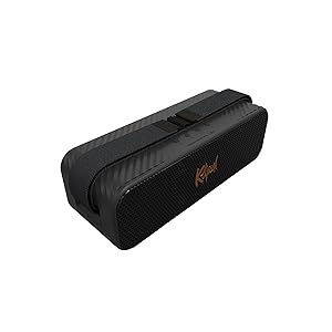 Klipsch The Detroit Portable Bluetooth Speaker with Dual 1" tweeters and 3" woofers, IP67 dust and Waterproof Rating, 20 Hours of Playtime for a Premium Live Concert Experience