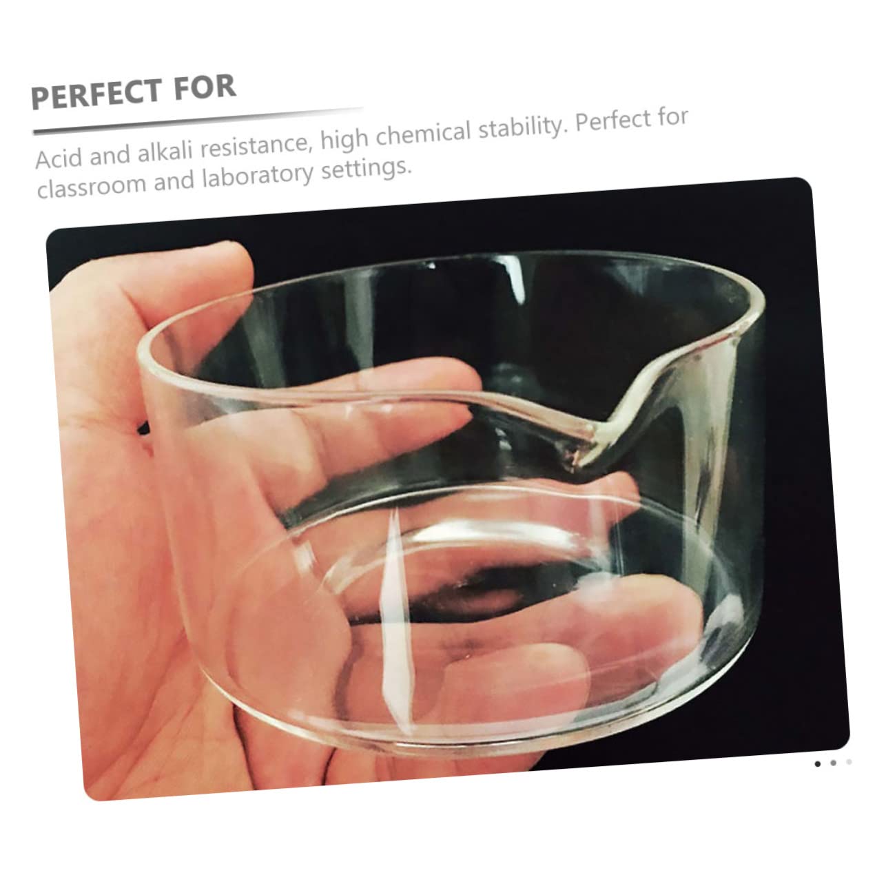 2pièces Récipient Verre à Fond Plat Pour Cristallisation Avec Bec Verseur Outil Évaporation Verre De Laboratoire