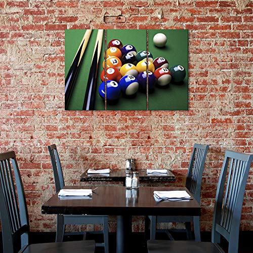 Innopics Billiard Art Wall Decor 3 Piece Large Billiards Ball Canvas Wall Art Snooker Pool Table Close Up Picture Print Painting Modern Giclee Print Decoration For Home Office Living Room #TOP4